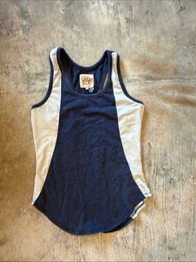 Chaser Navy and White Racerback Tank Top